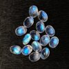 6x8mm Natural Rainbow Moonstone Oval Cut Gemstone