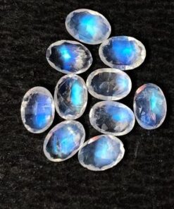 7x5mm Natural Rainbow Moonstone Oval Cut Gemstone