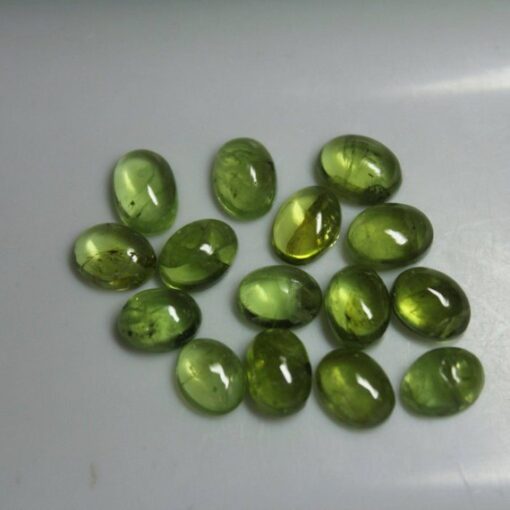 7x9mm Natural Peridot Smooth Oval Cabochon