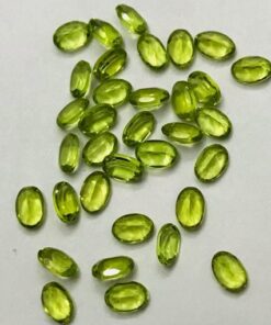 8x10mm Natural Peridot Oval Cut Gemstone