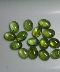 8x10mm Natural Peridot Smooth Oval Cabochon