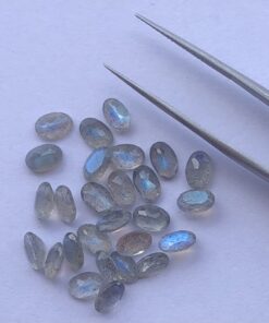 7x5mm Natural Labradorite Oval Cut Gemstone