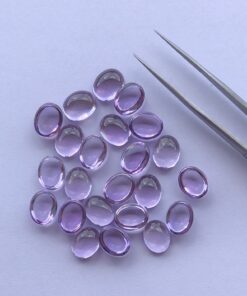 8x10mm Natural Amethyst Smooth Oval Cabochon