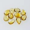 10x12mm Natural Citrine Smooth Pear Cabochon