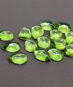 10x14mm Natural Peridot Smooth Pear Cabochon