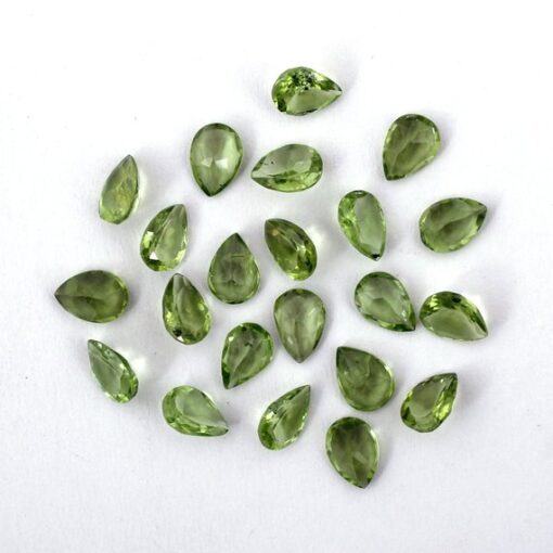 10x14mm Natural Peridot Pear Cut Gemstone