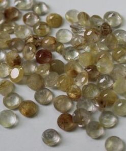 2mm golden rutile round cut