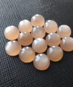 3mm peach moonstone round