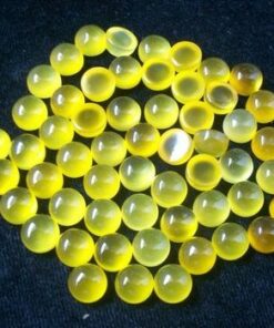 3mm yellow chalcedony round