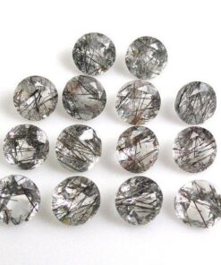 4mm black rutile round cut