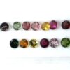 4mm Natural Multi Tourmaline Round Cut Gemstone