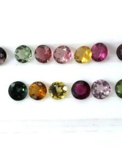 4mm Natural Multi Tourmaline Round Cut Gemstone