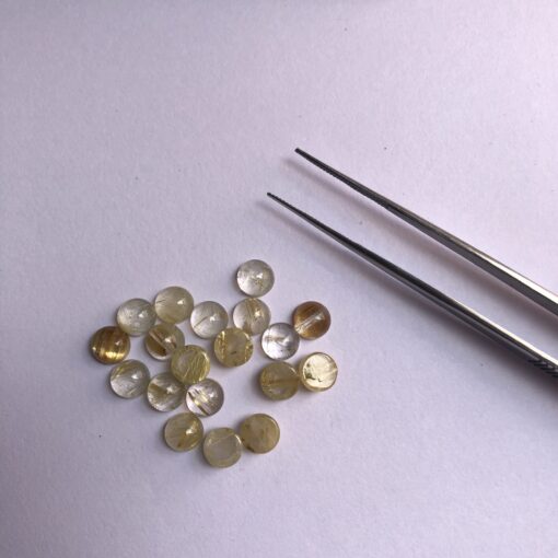 4mm golden rutile round