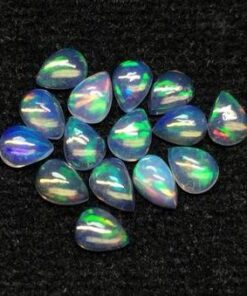 4x3mm Natural Ethiopian Opal Smooth Pear Cabochon