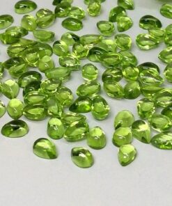 4x3mm Natural Peridot Smooth Pear Cabochon