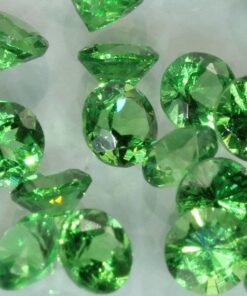 5mm green garnet round cut