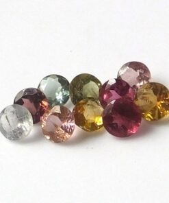 5mm Natural Multi Tourmaline Round Cut Gemstone