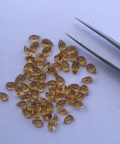 6x4mm Natural Citrine Pear Cut Gemstone