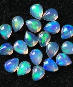 5x4mm Natural Ethiopian Opal Smooth Pear Cabochon