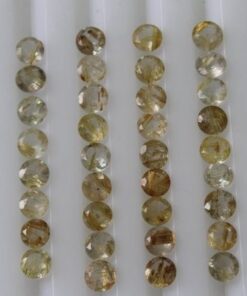 6mm golden rutile round cut