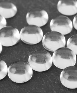 Natural White Topaz Smooth Round Cabochon