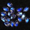 6x4mm Natural Rainbow Moonstone Smooth Pear Cabochon