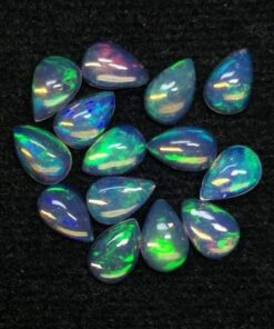 6x4mm Natural Ethiopian Opal Smooth Pear Cabochon