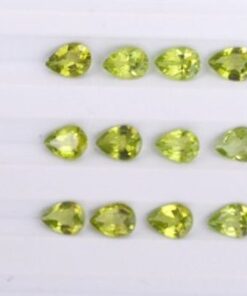 6x8mm Natural Peridot Pear Cut Gemstone