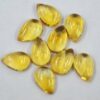 6x8mm Natural Citrine Smooth Pear Cabochon