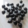 6x8mm Natural Black Onyx Smooth Pear Cabochon