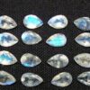 7x9mm Natural Rainbow Moonstone Pear Cut Gemstone