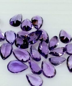 7x9mm Natural Amethyst Pear Cut Gemstone