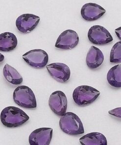 4x3mm Natural Amethyst Pear Cut Gemstone