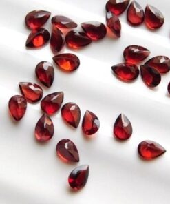 8x10mm Natural Red Garnet Pear Cut Gemstone