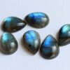 8x10mm Natural Labradorite Smooth Pear Cabochon