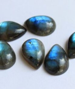 8x10mm Natural Labradorite Smooth Pear Cabochon