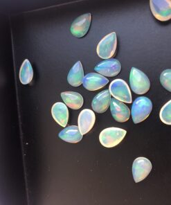 10x14mm Natural Ethiopian Opal Smooth Pear Cabochon