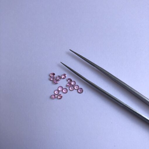 2mm pink tourmaline round cut