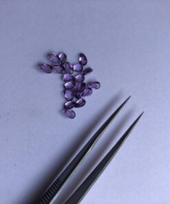 5x3mm Natural Amethyst Smooth Pear Cabochon