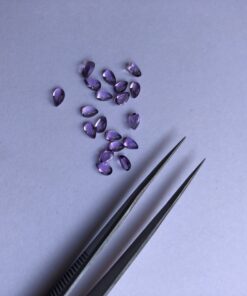 6x4mm Natural Amethyst Smooth Pear Cabochon