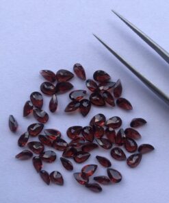 7x5mm Natural Red Garnet Pear Cut Gemstone