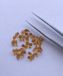 5x4mm Natural Citrine Pear Cut Gemstone