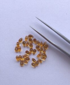 5x3mm Natural Citrine Pear Cut Gemstone