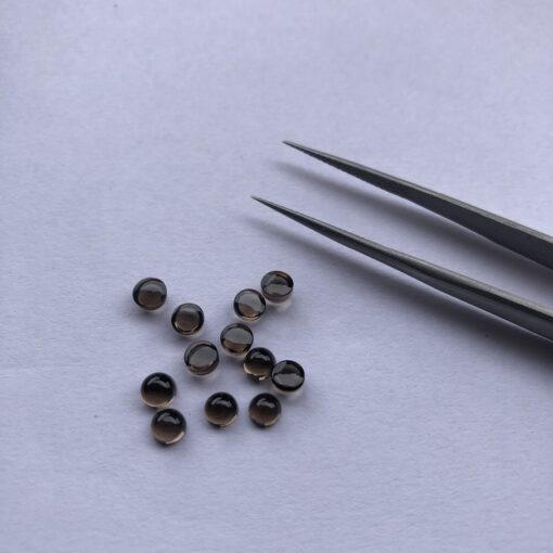 4mm smoky quartz round