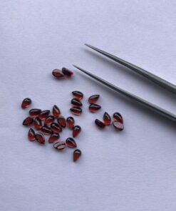 5x4mm Natural Red Garnet Smooth Pear Cabochon