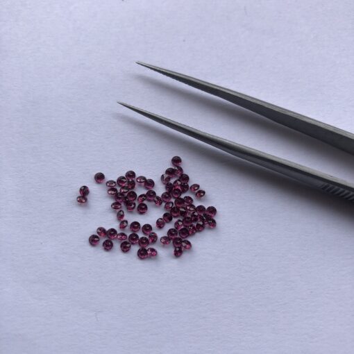 3mm rhodolite garnet round cut