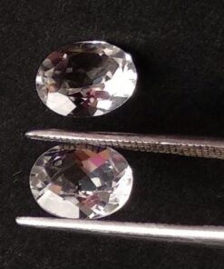 10x12mm white topaz oval cut