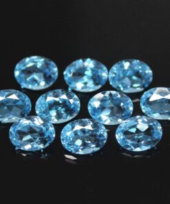 10x12mm swiss blue topaz oval cut