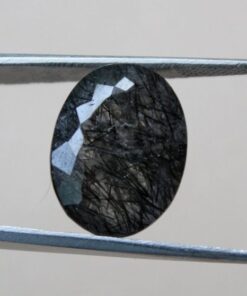 10x12mm black rutile oval cutb