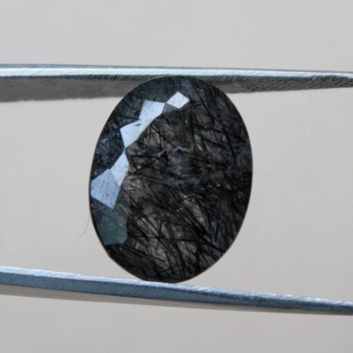 10x12mm black rutile oval cutb